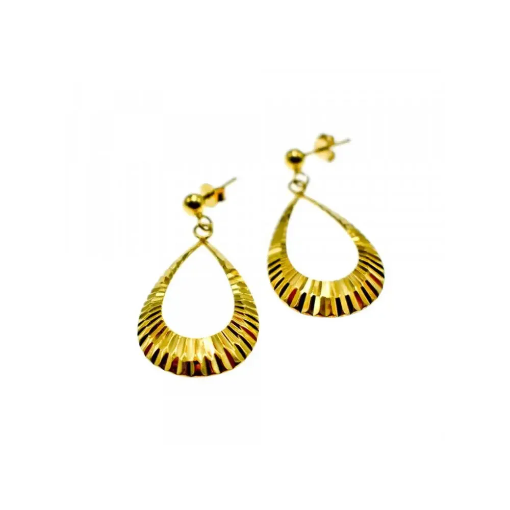 925 Sterling Silver Gold Plated Stud Earrings - Picture 2 of 7